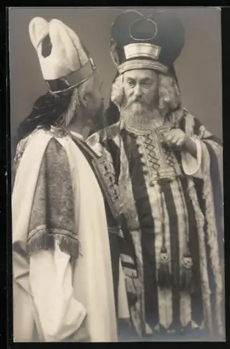 AK Passionsspiele Oberammergau 1910, Jesus, Kaiphas und Annas