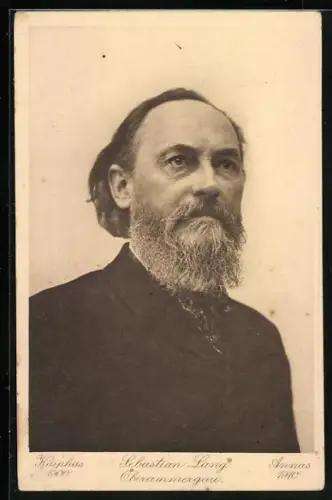 AK Oberammergau, Passionsspiele 1910, Sebastian Lang als Annas