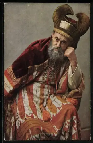 AK Oberammergau, Passionsspiele 1922, Sebastian Lang als Annas