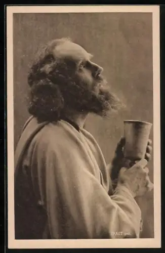 AK Passionsspiele Oberammergau 1922, Jesus beim Abendmahle