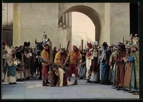 AK Passionsspiele Oberammergau 1970, Kreuzweg