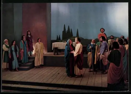 AK Oberammergau, Passionsspiele 1970, Abschied von Bethanien