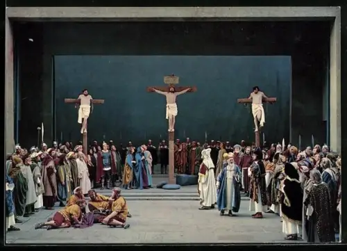 AK Passionsspiele Oberammergau 1970, Kreuzigung