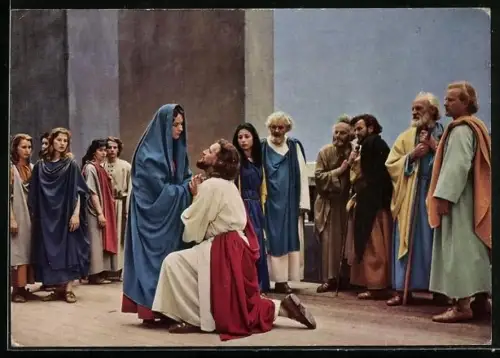 AK Oberammergau, Passionsspiele 1960, Abschied Jesu von Maria