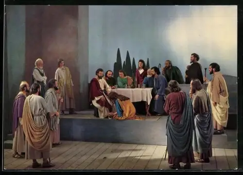 AK Oberammergau, Passionsspiele 1970, Salbung