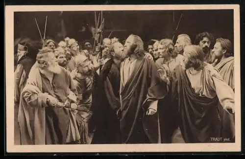 AK O.-Ammergau, Passionsspiele 1922, Judas verrät den Meister