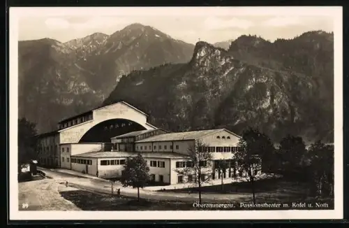 AK Oberammergau, Passionstheater m. Kofel u. Noth