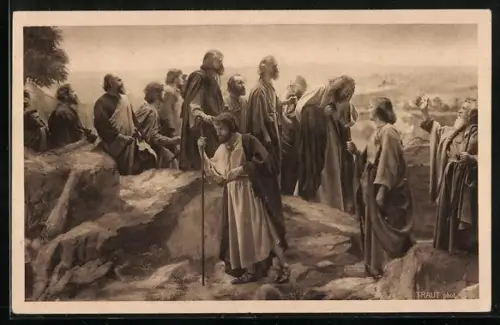 AK Passionsspiele Oberammergau 1922, Gang nach Jerusalem