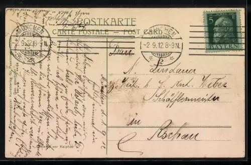 AK Oberammergau, Christus vor Kaiphas