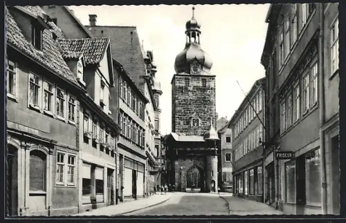 AK Coburg, Judengasse, Judenturm