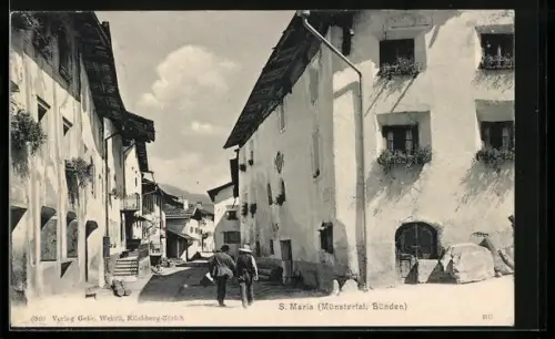 AK Santa Maria im Münstertal, Strassenpartie