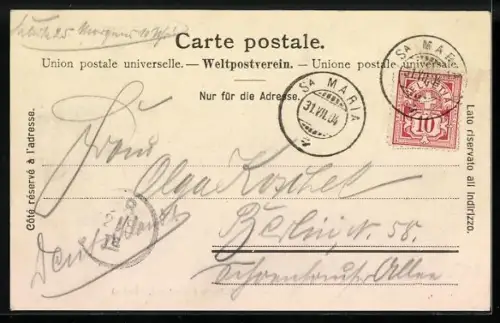 AK Santa Maria im Münstertal, Strassenpartie