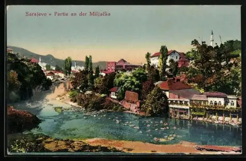 AK Sarajewo, Partie an der Miljacka