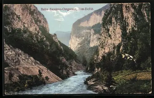 AK Bosnien, Bahn-Strecke Sarajev-Ostgrenze, Lim-Defilé