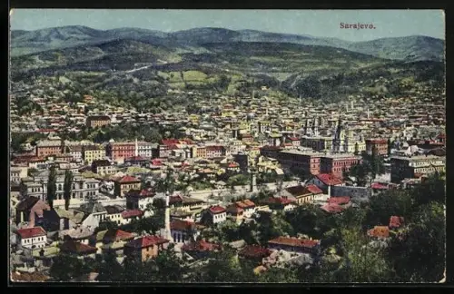 AK Sarajevo, Blick über die Stadt