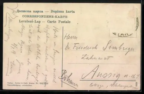 AK Mostar, Römerbrücke, Radobolja-Wasserfälle