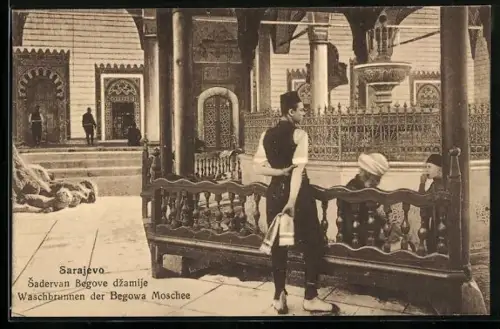 AK Sarajevo, Waschbrunnen der Begowa Moschee