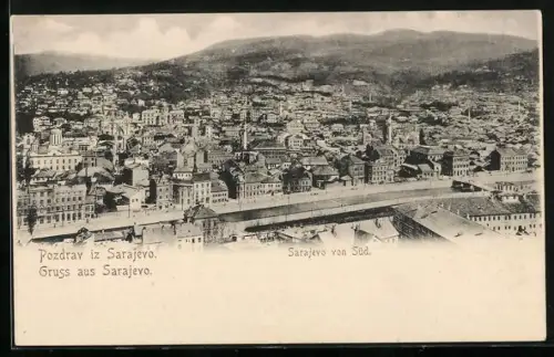 AK Sarajevo, Ansicht von Süden