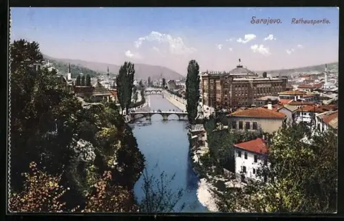 AK Sarajewo, Ortspartie am Rathaus