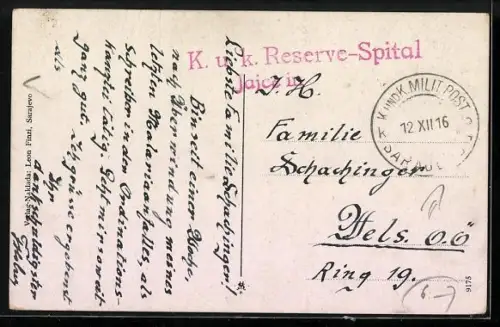 AK Sarajevo, Ortsansicht mit Flusspartie