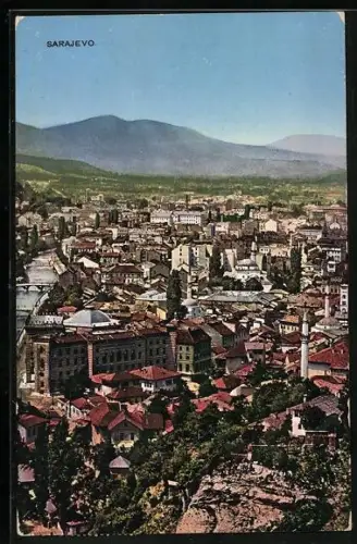 AK Sarajewo, Teilansicht der Stadt