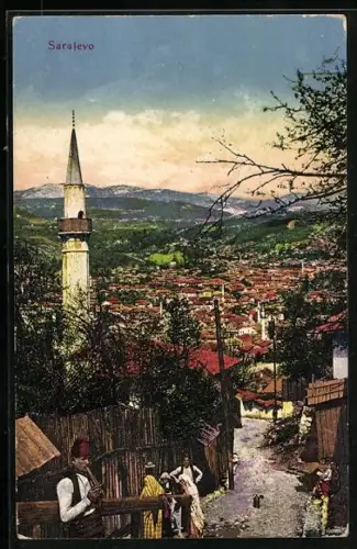 AK Sarajewo, Blick über die Dächer der Stadt