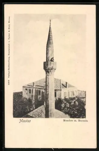 AK Mostar, Moschee mit Muezzin