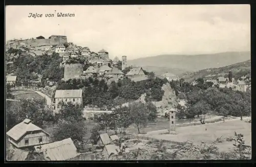AK Jajce, Teilansicht von Westen