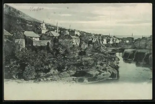AK Mostar, Panorama mit Kirche
