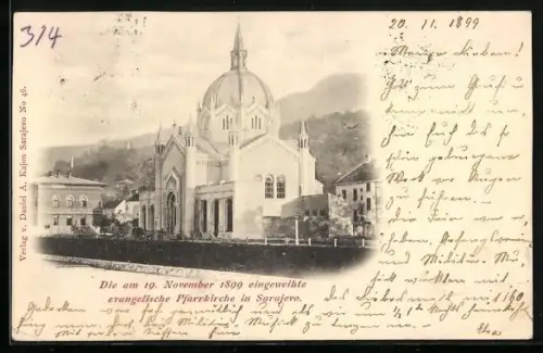 AK Sarajevo, Evangelische Pfarrkirche, Eingeweiht 1899