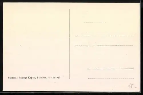 AK Sarajevo, Strassenpartie mit Händlern