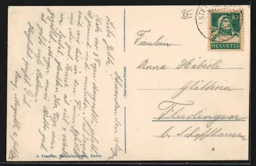 AK Schwanden bei Brienz, Totalansicht mit Brienzer Rothorn