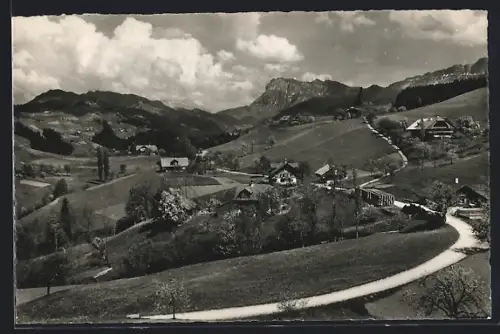 AK Buchen ob Thun, Ortsansicht mit Hohgant