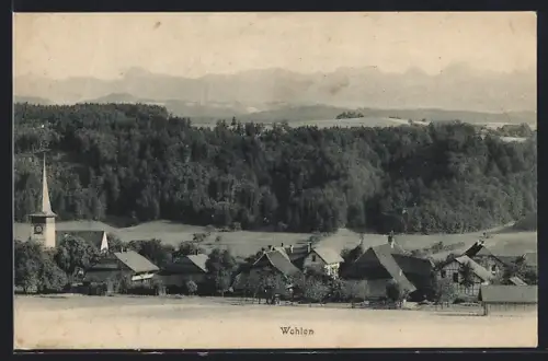 AK Wohlen /BE, Ortsansicht vom Ortsrand aus