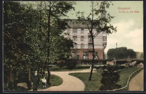 AK Hamburg-Bergedorf, Partie an der Bille