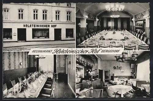 AK Hamburg-Bergedorf, Restaurant Holsteinischer Hof, Alte Holstenstrasse 50, Innenansichten