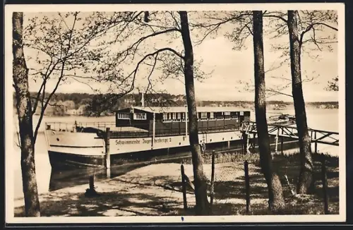 AK Grünheide / Mark, Hausboot Schwimmende Jugendherberge auf dem Peetzsee