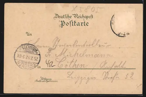 Lithographie Georgenthal / Thüringen, Schiesshaus und Rodebachmühle