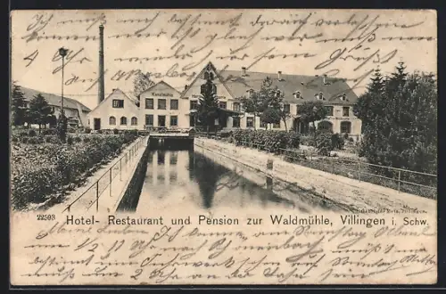AK Villingen / Baden, Hotel Restaurant Pension Waldmühle