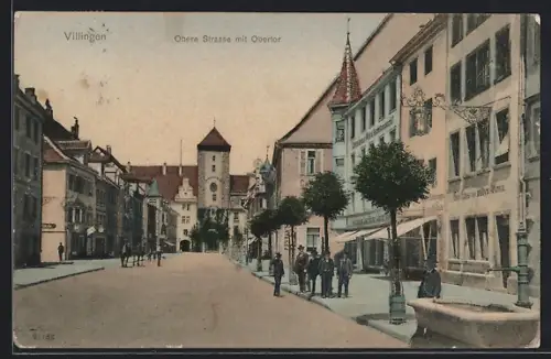 AK Villingen / Baden, Obere Strasse mit Obertor