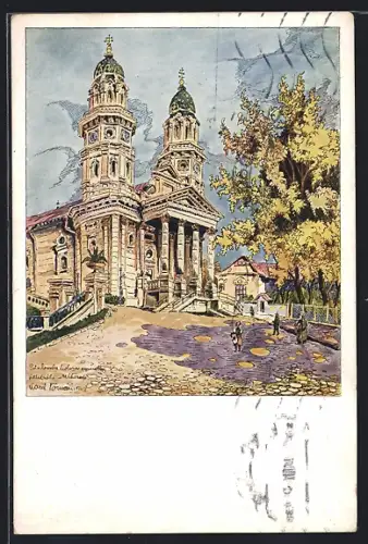 Künstler-AK Uzhorod, Katedrála