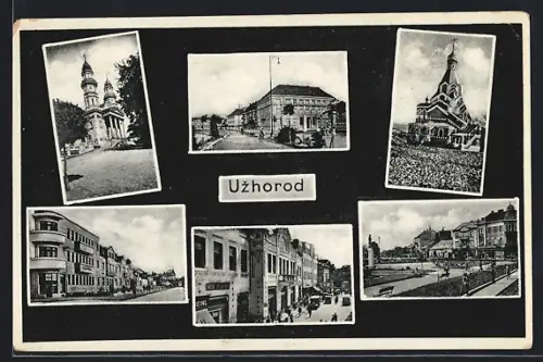 AK Uzhorod, Kirche, Denkmal, Ortspartie