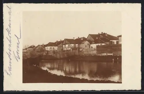 AK Kowel, Flusspartie mit Ortspanorama