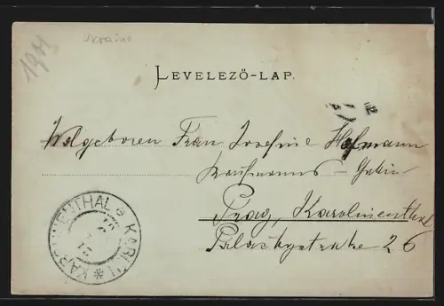 Mondschein-AK Munkacs, Szt. Bazil-rendü zarda