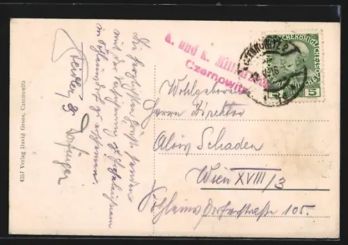 AK Czernowitz, Landesregierung