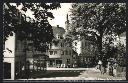 AK Münchberg /Bayern, Bahnhofstrasse