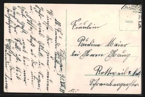 AK Villingen / Baden, Bahnhofanlagen, Eingang zur Stadt, Partie beim Eisweiher