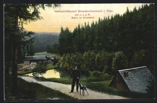 AK Grossbreitenbach i. Thür., Mühle im Grundsthal