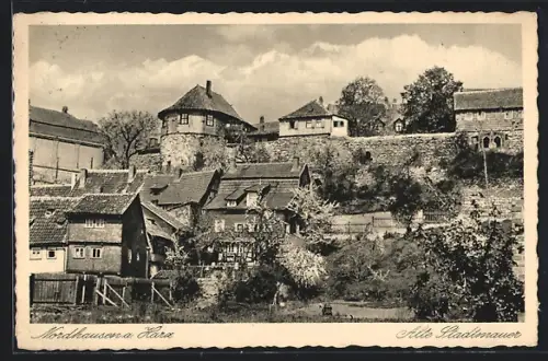 AK Nordhausen a. Harz, Alte Stadtmauer