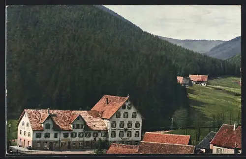 AK Obertal / Wildsee, Kurhaus Adler-Post, Bes. Ernst Finkbeiner, Schwarzwaldlandschaft